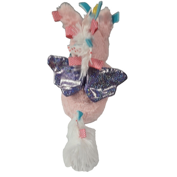 Make Believe Ideas 2021 Unicorn Pink Stuffed Animal Toy Rattle Teether 14 Inch - Picture 4 of 13